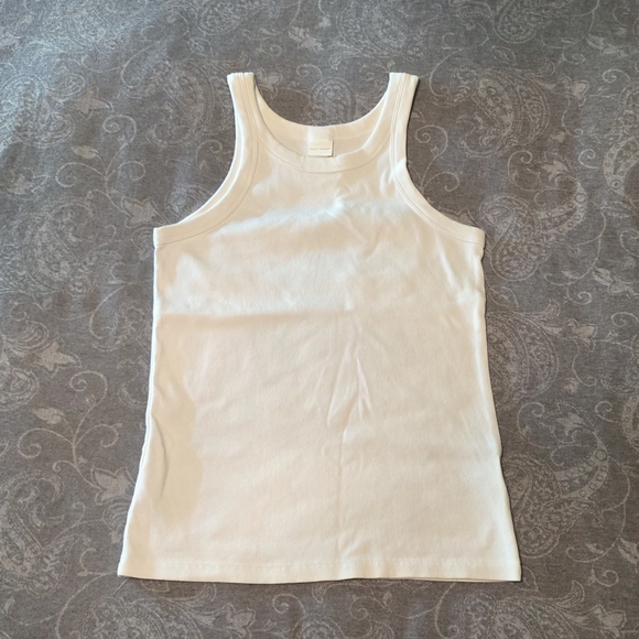 H&M Tops - H&M Ribbed High neck Women's White Tank Top